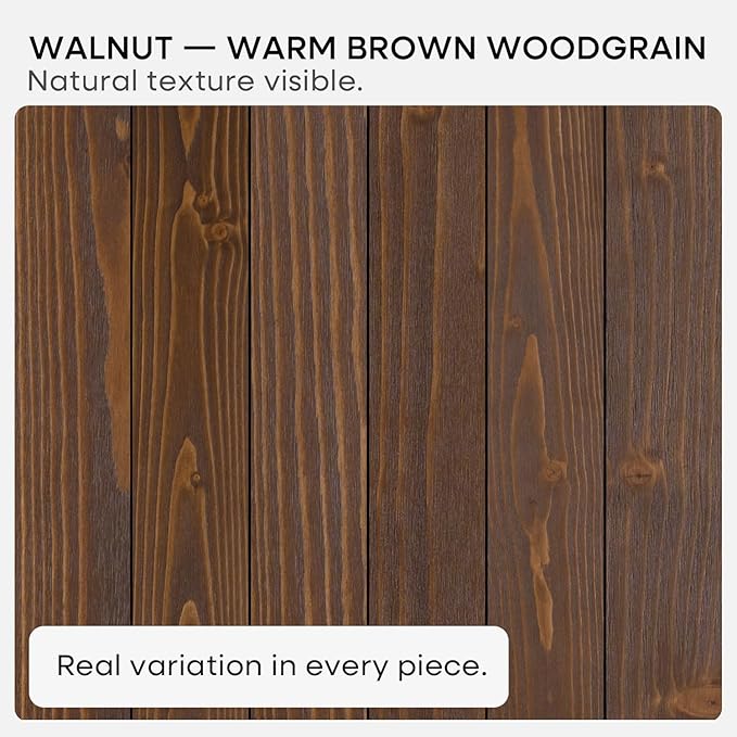 Homeforia Classic Walnut 12 inch Floating Shelf, High End Solid Real Wood Small 12inch Floating Shelves for Wall Mounted, 12in Floating Shelves, Heavy Duty Bracket, 12 X 6.5 X 1.75 inches, Set of 2
