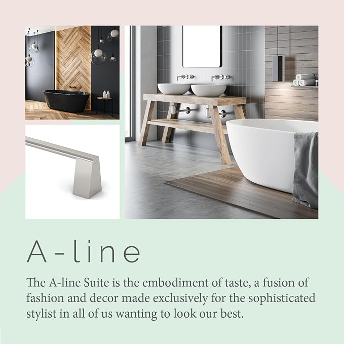Gatco 5661 A-Line Towel Bar, 18 Inch, Satin Nickel